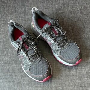 Asics Women's Gray and Pink Athletic Shoes
